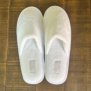 New!  Frette 1860 Luxury Hotel Slippers - White - OS - St. Regis